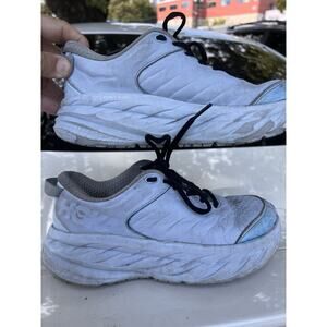 Hoka W Bondi SR Women's Size 8 1100521 ICW Slip Resist Leather Sneakers